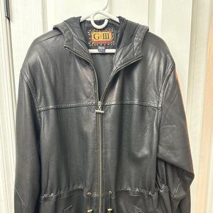 Hooded Leather Jacket